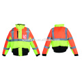 Hi-Vis Protective Safety Padded Jacket Made-in 300D Oxford With PU Coating Fabric And High Reflective Tape